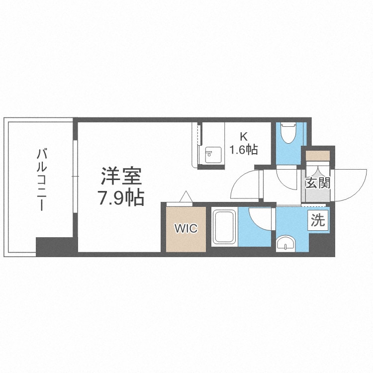 祇園駅 徒歩4分 6階の物件間取画像