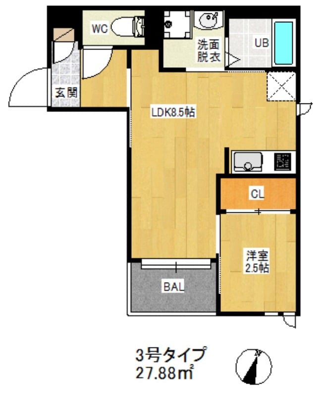 九大学研都市駅 徒歩12分 1階の物件間取画像