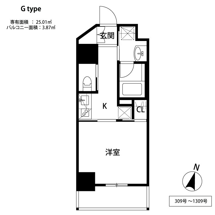 天神駅 徒歩9分 10階の物件間取画像