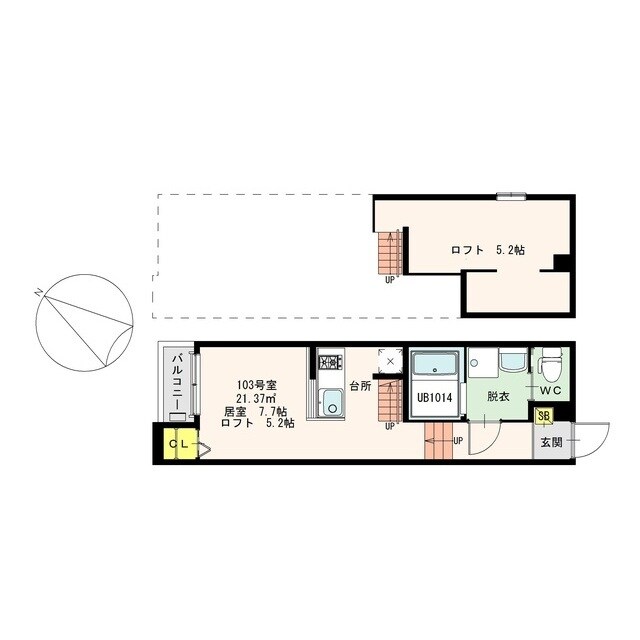 雑餉隈駅 徒歩8分 1階の物件間取画像