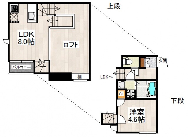 雑餉隈駅 徒歩4分 1-2階の物件間取画像