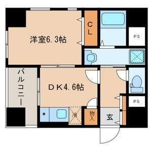 薬院駅 徒歩5分 4階の物件間取画像