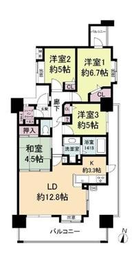 大濠公園駅 徒歩10分 5階の物件間取画像