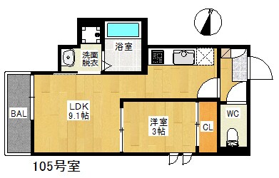 野芥駅 徒歩7分 1階の物件間取画像