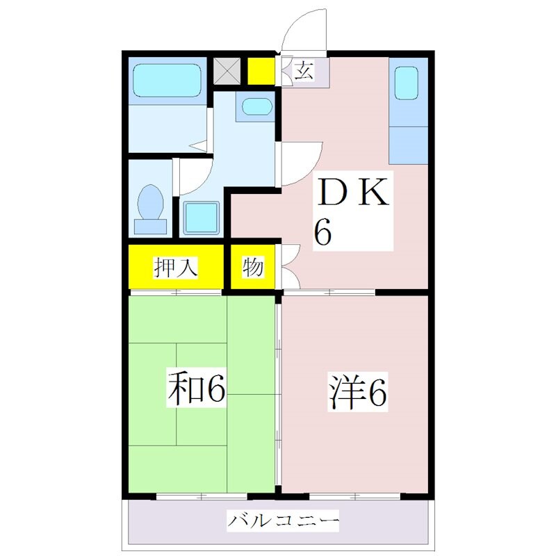 谷山駅 徒歩4分 4階の物件間取画像