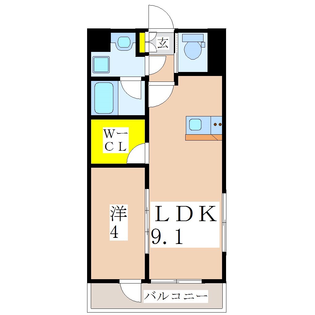 二中通駅 徒歩12分 3階の物件間取画像