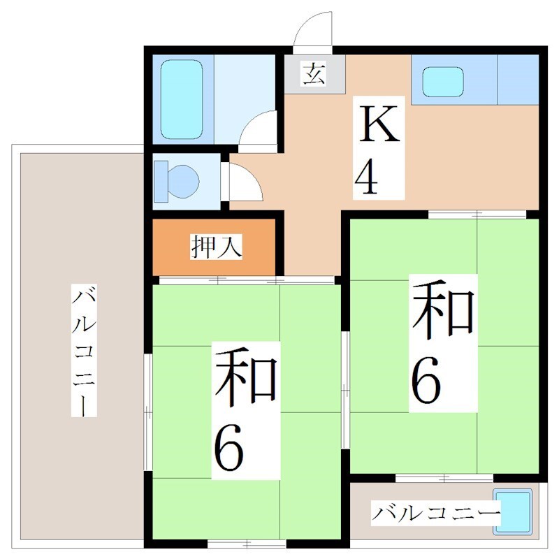 荒田八幡駅 徒歩9分 5階の物件間取画像