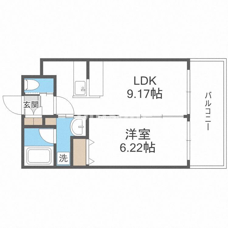 海老江駅 徒歩1分 7階の物件間取画像