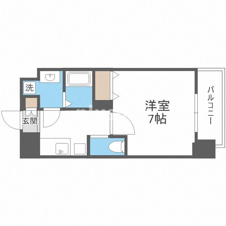 新福島駅 徒歩3分 7階の物件間取画像