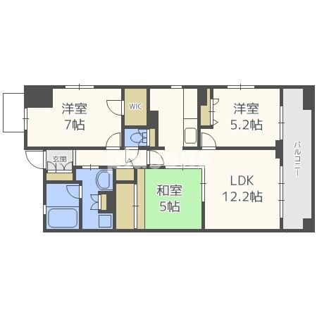 アーデンタワー新町の物件間取画像