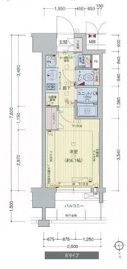 プレサンス天満橋アンジェの物件間取画像