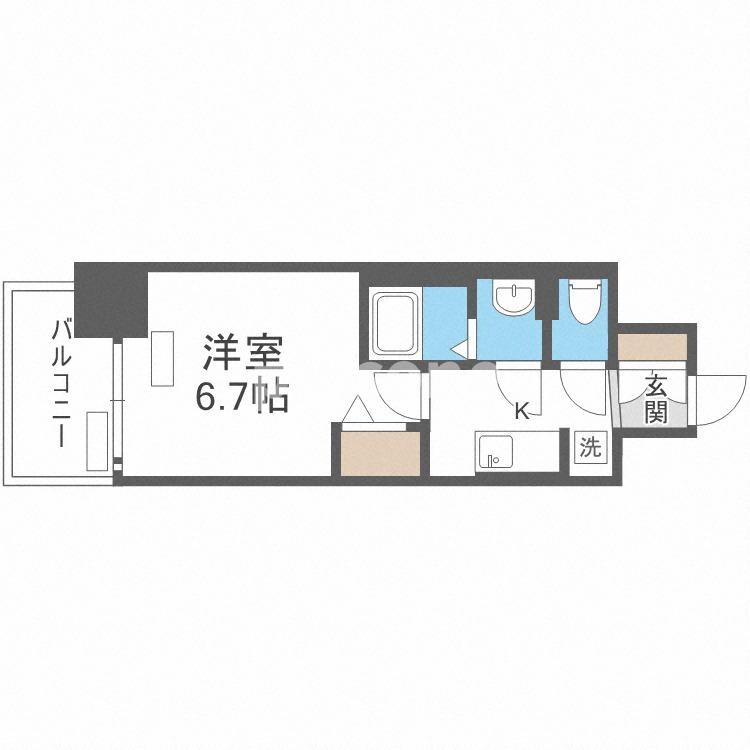 プレサンスOSAKA DOMECITYビーツの物件間取画像