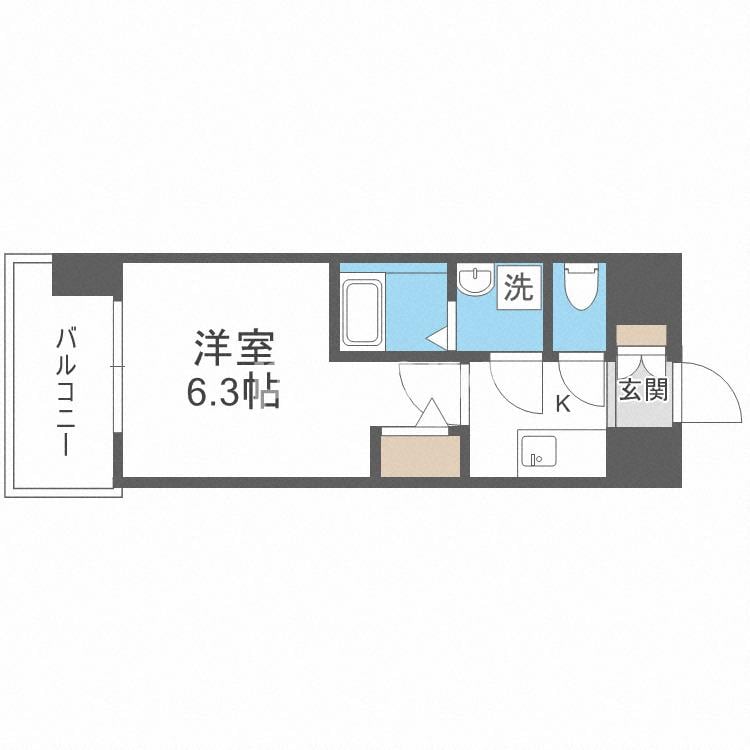 エスリードレジデンス大阪福島シティウエストの物件間取画像