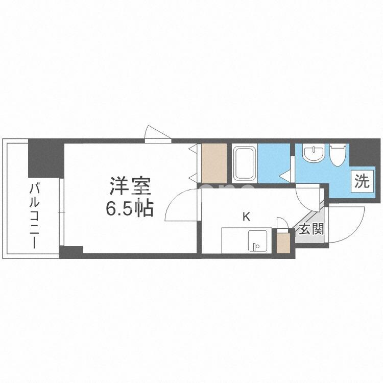 ウエンズ東心斎橋の物件間取画像