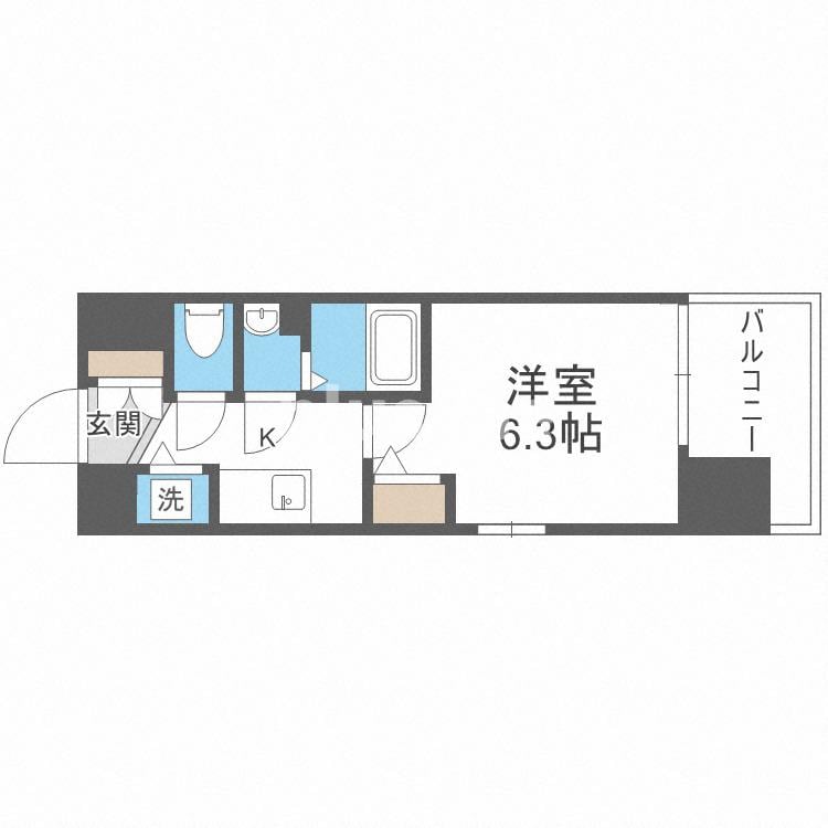 エスリード難波ザ・ゲートの物件間取画像