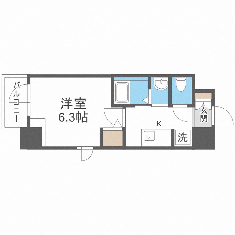 ジオエント福島野田の物件間取画像