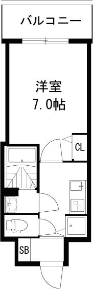 江坂駅 徒歩5分 6階の物件間取画像