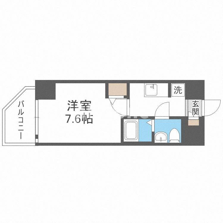 エグゼ難波WESTリバーの物件間取画像