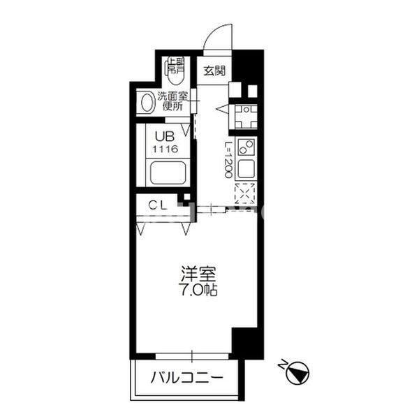 サウスヒルズ中崎町の物件間取画像