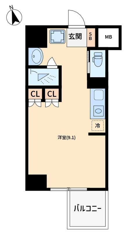 エスティライフ大阪都島の物件間取画像