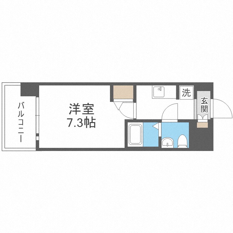 エグゼ難波WESTリバーの物件間取画像