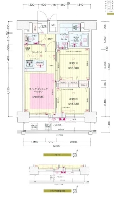 プレサンス大阪福島シエルの物件間取画像