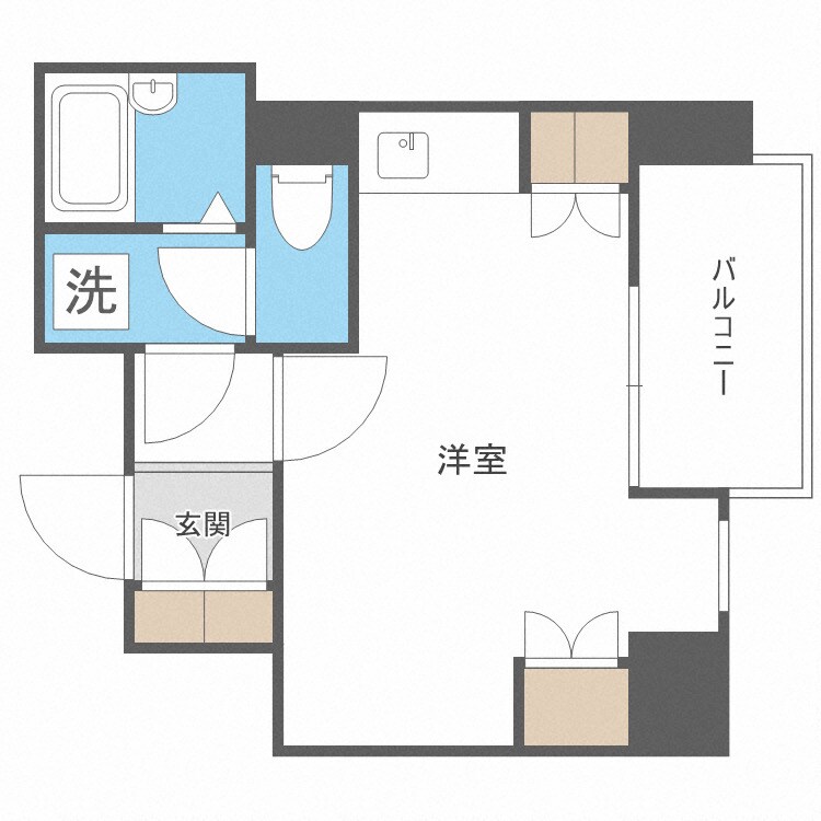 ICUBE阿波座の物件間取画像