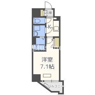 ララプレイス大阪福島ミラの物件間取画像