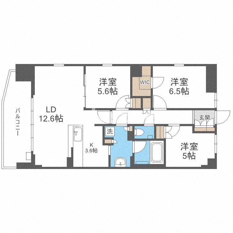 桜ノ宮駅 徒歩5分 13階の物件間取画像