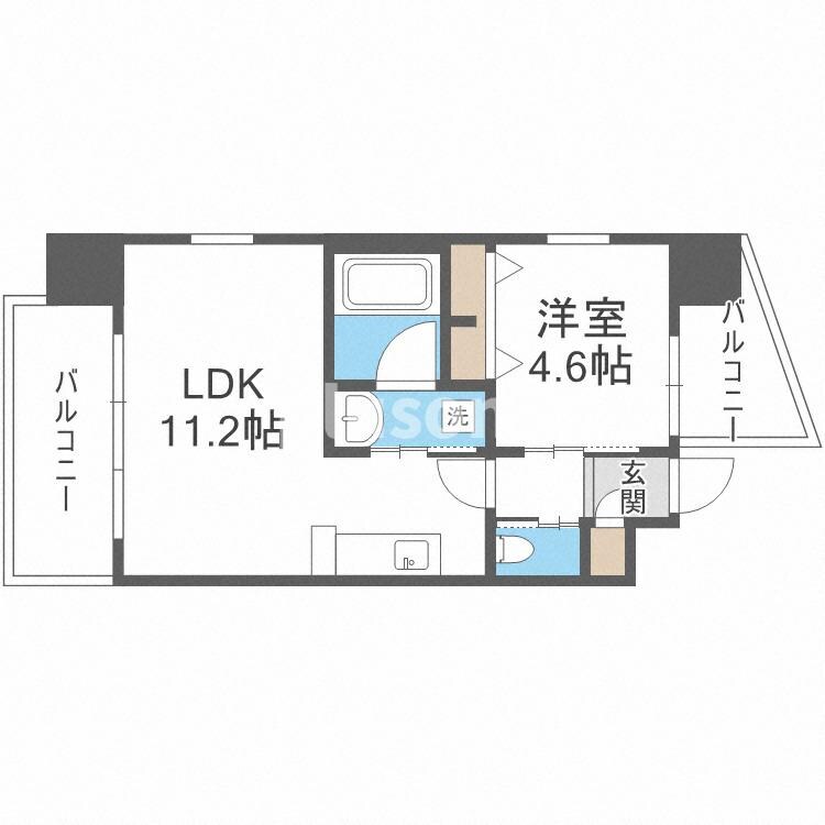 十三駅 徒歩7分 7階の物件間取画像