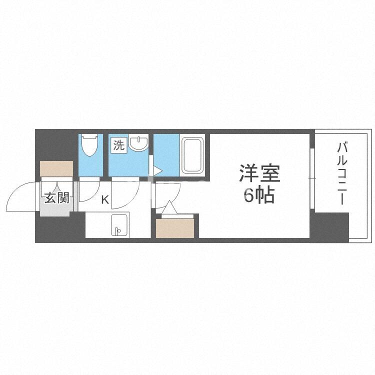 エスリード難波ザ・ゲートの物件間取画像