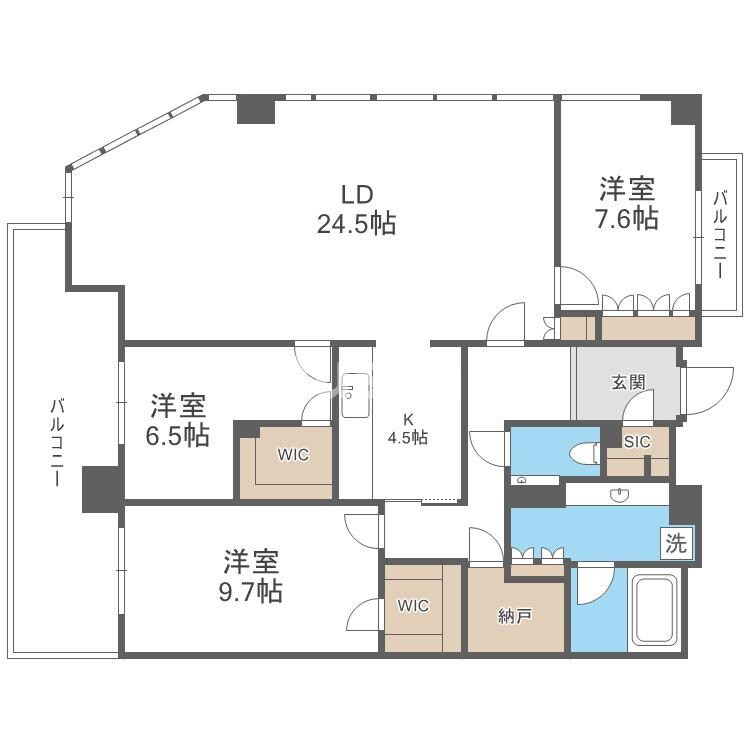 グランドメゾン大阪上本町の物件間取画像