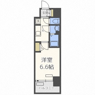 プレサンス上町台筆ヶ崎 NORTHの物件間取画像