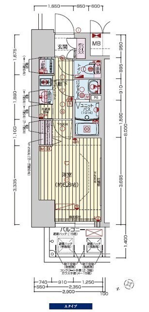 プレサンスＯＳＡＫＡ ＤＯＭＥＣＩＴＹ クロスティの物件間取画像