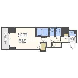 S-RESIDENCE谷町五丁目の物件間取画像