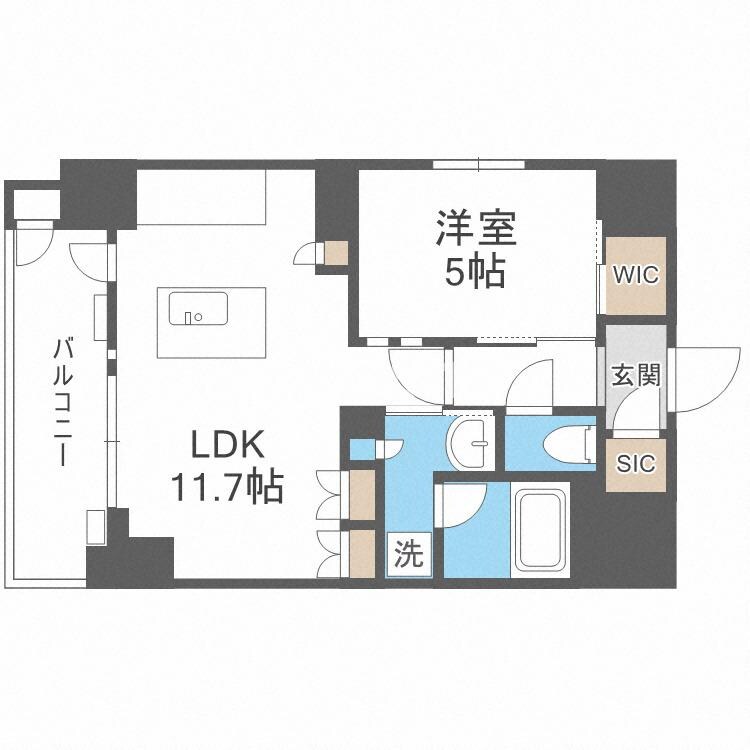 エステムプラザ南船場レジスタの物件間取画像