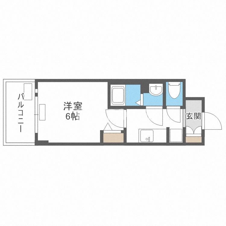 プレサンス南堀江の物件間取画像