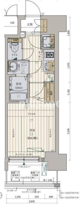 ファーストフィオーレ難波南パークサイドの物件間取画像