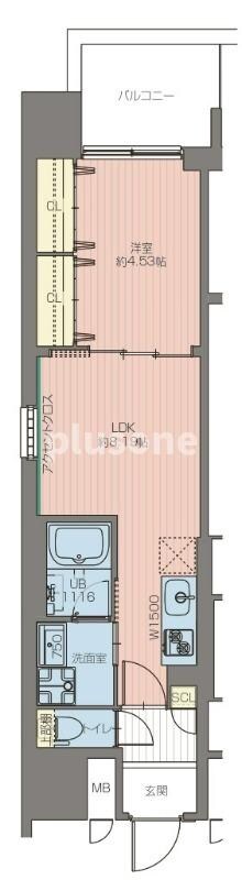 堺筋本町駅 徒歩5分 13階の物件間取画像