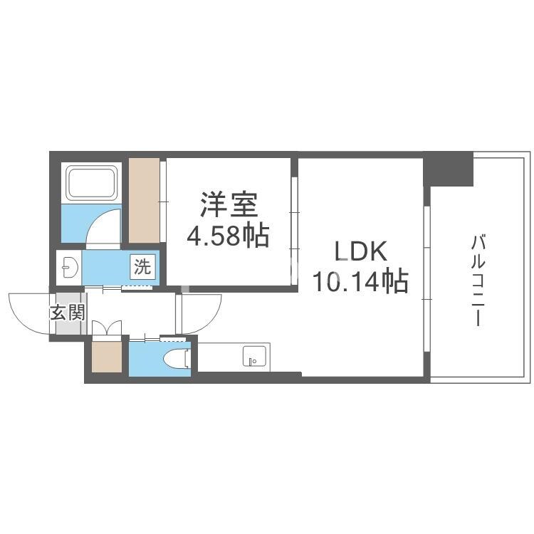 九条駅 徒歩7分 8階の物件間取画像