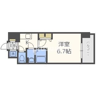 エスリード心斎橋EASTの物件間取画像