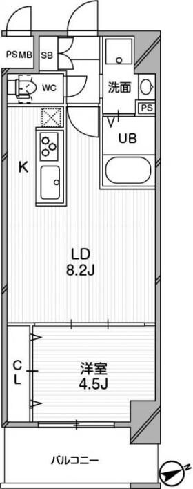 グランルクレ新大阪の物件間取画像