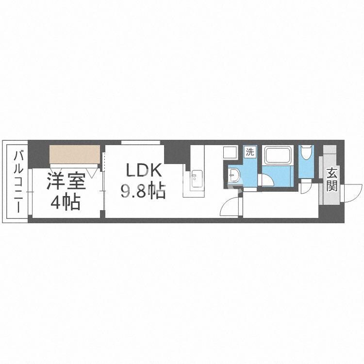 AMBITIOUS鎗屋町の物件間取画像