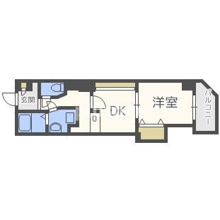 クレシア東心斎橋の物件間取画像