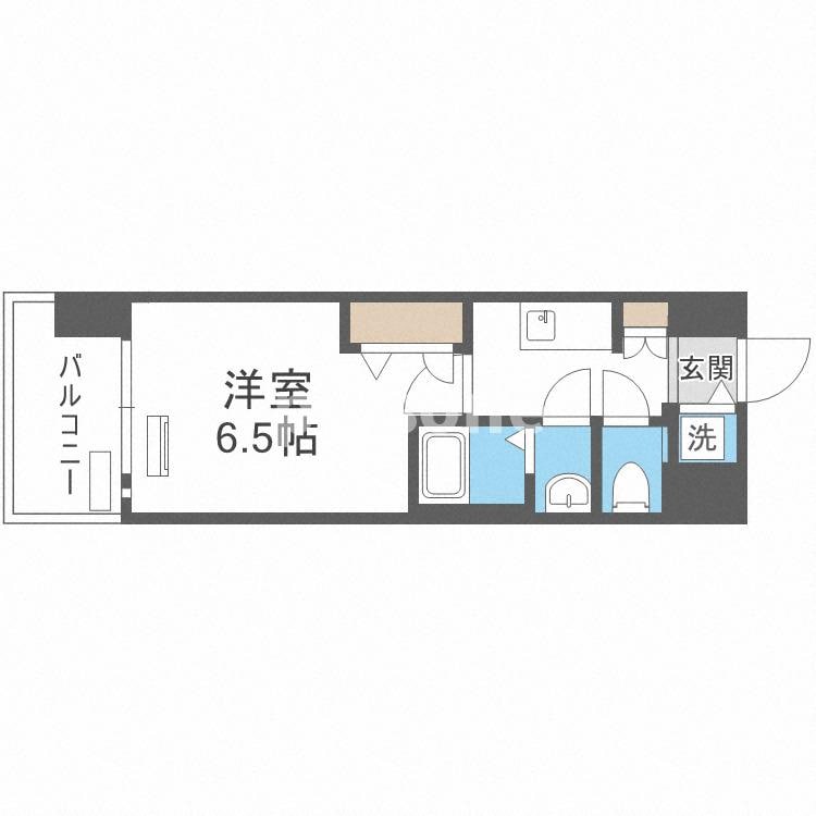 新深江駅 徒歩3分 14階の物件間取画像