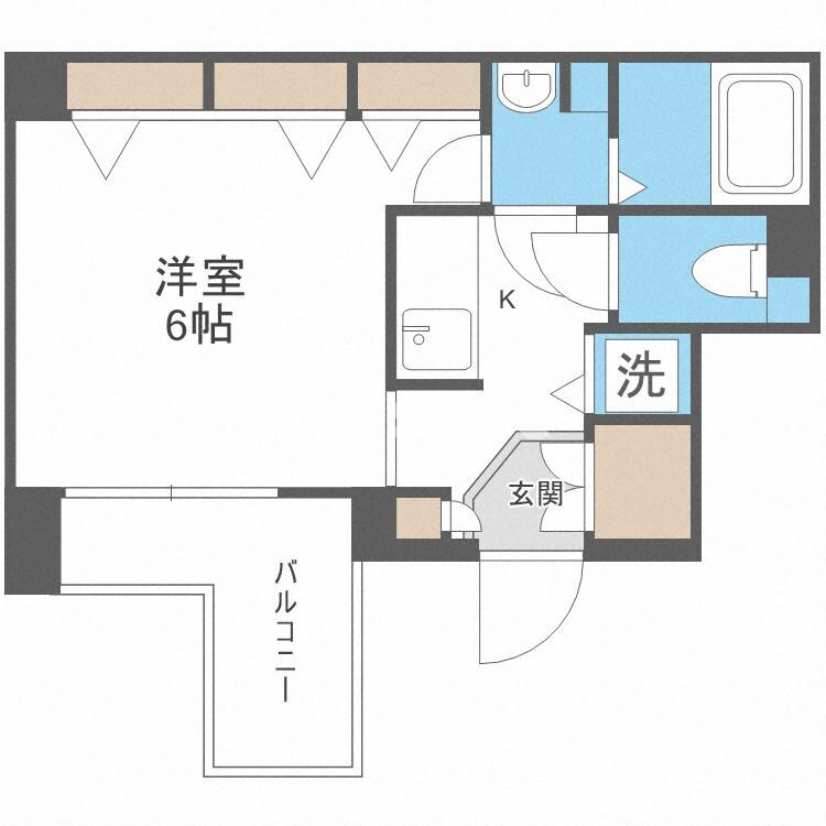 アクアプレイス東天満の物件間取画像