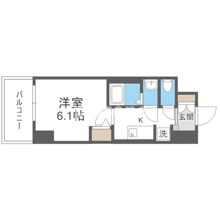 エムブイインプ新大阪の物件間取画像