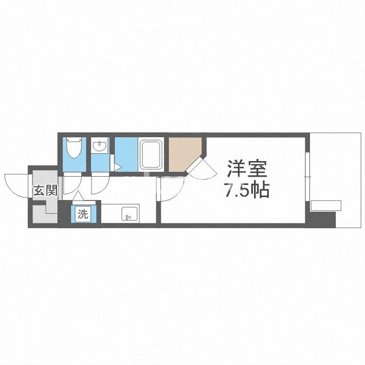 ワールドアイ難波南ポルタの物件間取画像