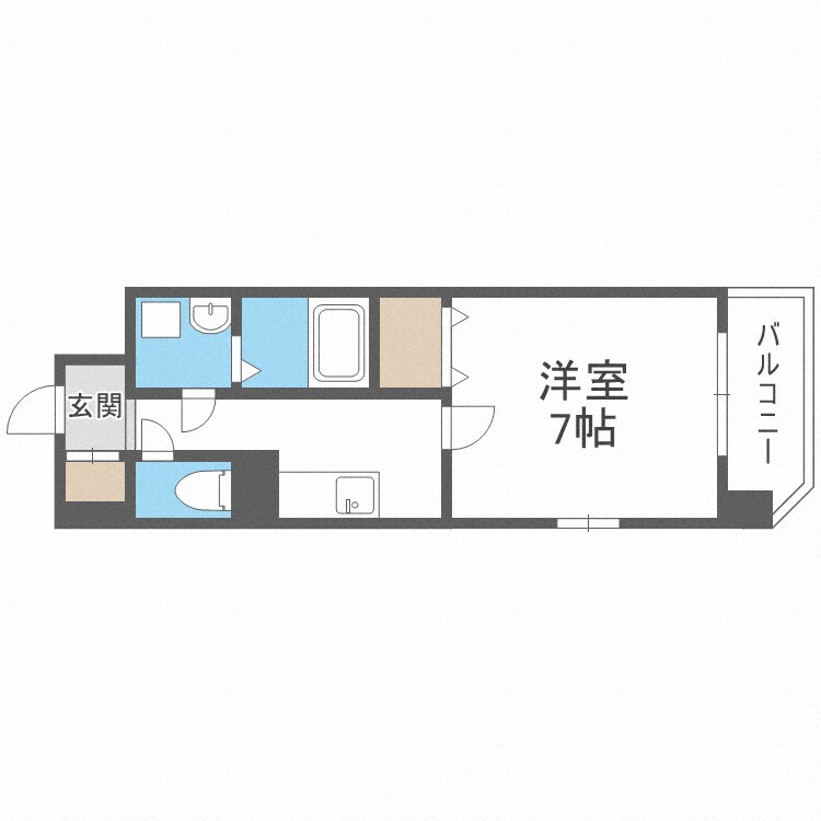 Amabile深江橋の物件間取画像