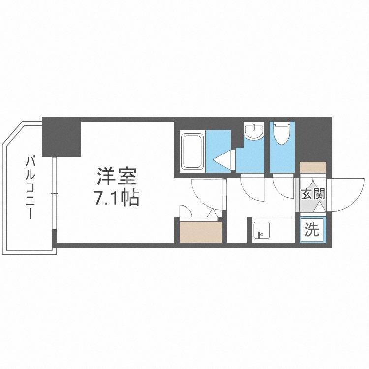 S-RESIDENCE福島玉川Deuxの物件間取画像